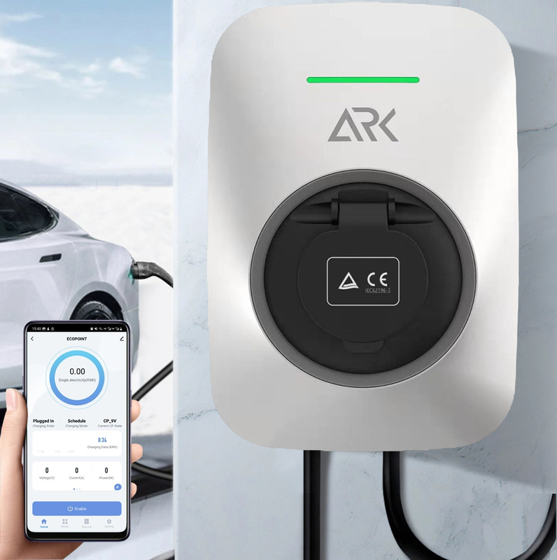 7.2kw Wall Mounted EV Charging Station With Type2 Plug